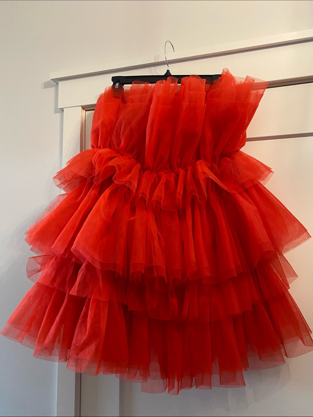 NWT Altar'd State Daria Strapless Tulle Mini Dress Red XL